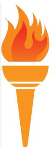 orange and yellow Olympic torch