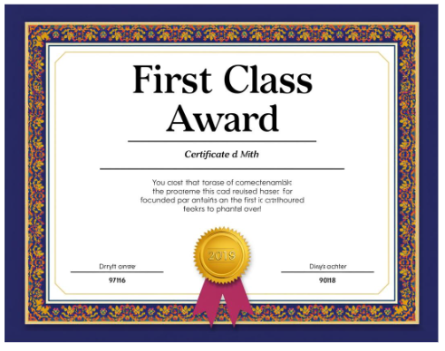First Class Award
