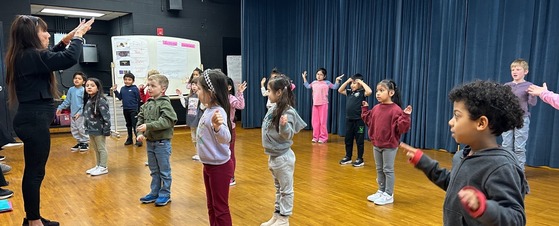 Students in creative movement class.