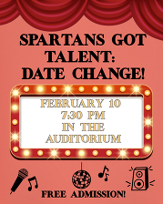 Poster: Spartans Got Talent Date Change
