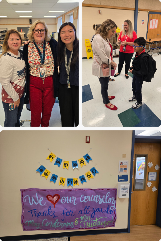 Counselors with staff and students