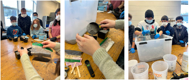 students participating in Plant the Moon challenge