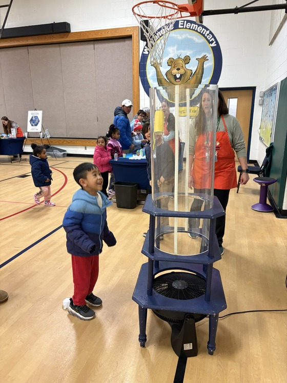 A student is excited to participate in Science Night