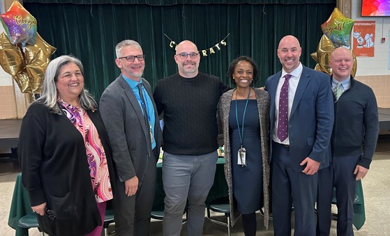 a photo of Marcia St. John Cunning, Jesse Kraft, Matt Mough, Ingrid Bynum, Ray Lonett, and Ryan McElveen
