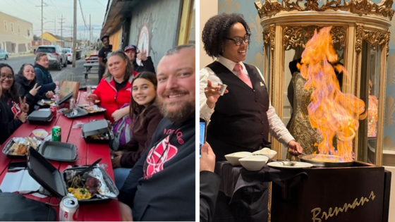 students at restaurants