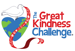 Great Kindness Week Challenge logo - a dove sitting on a glove shaped like a heart