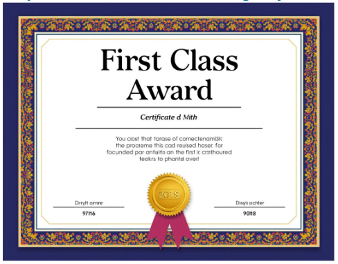 First Class Award