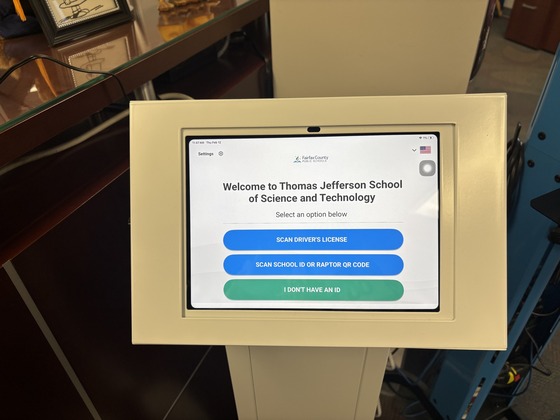 The front screen of the Raptor Visitor Management System