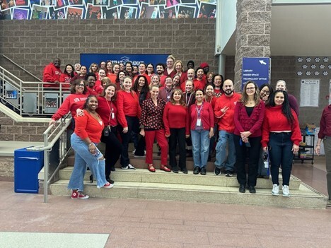 Wear Red Day staff