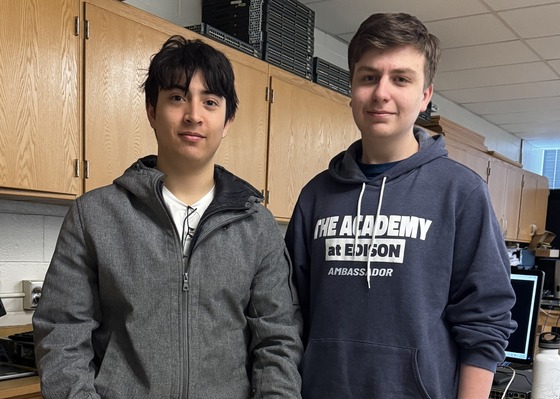 two students who won the SkillsUSA Cyber competition
