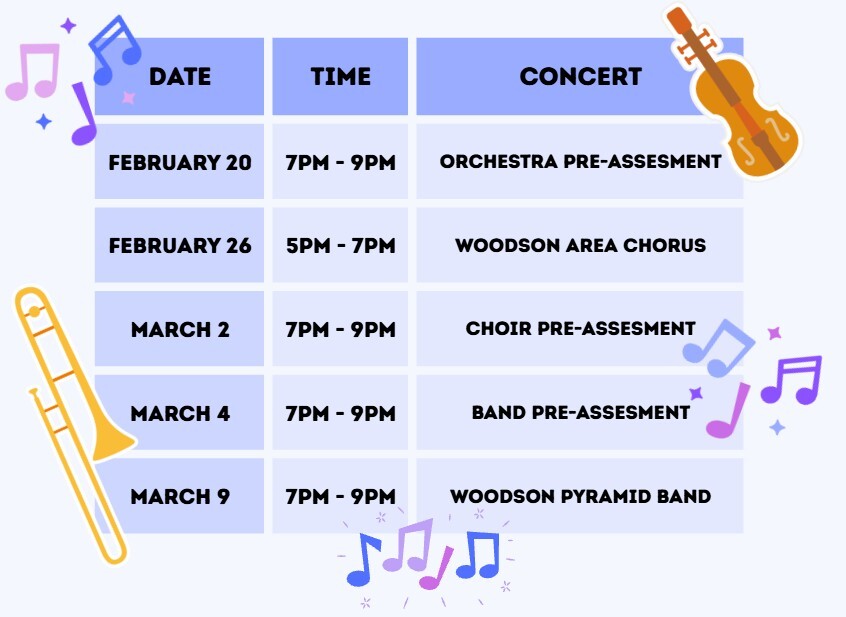 Music Concert Schedules