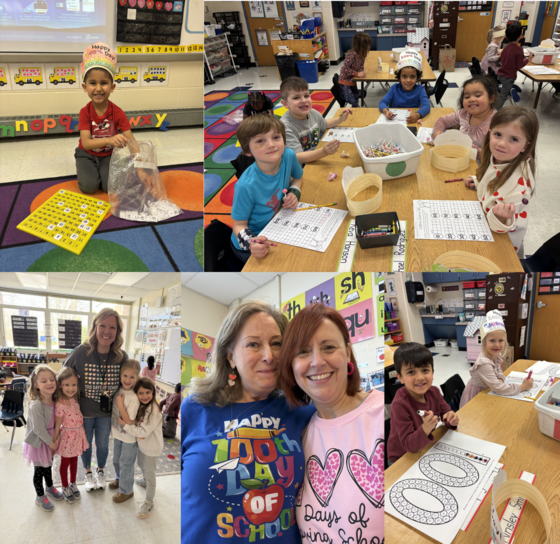 100th day of school collage