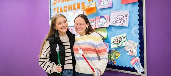 student teachers smiling for a photo