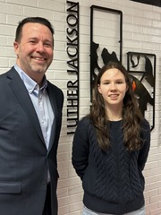 Picture of School Board Member and Student