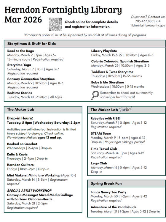Herndon Library Flyer