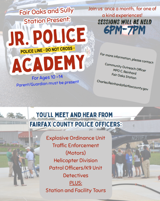 Junior Police Academy Informational Flyer
