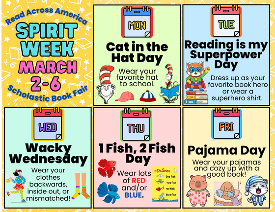 Spirit Week Flyer in English