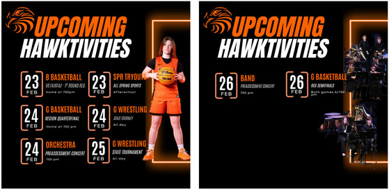upcoming hawktivities, full text beneath