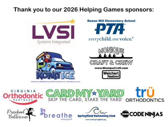 Helping Games sponsors