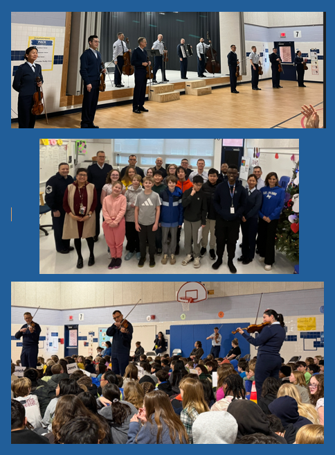 collage of pictures from strings concert