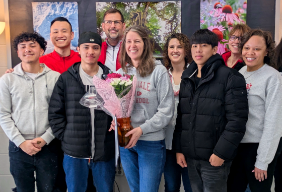 Lynn and other members of the team