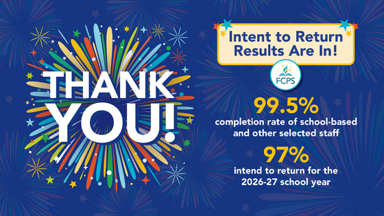 99.5% completion rate of school-based and other selected staff intend to return for the 2026-27 school year