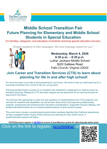 Middle School Transition Fair March