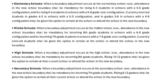 Phasing Text of Policy 8130