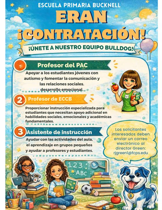 Bucknell Job Advertisement Flyer in Spanish