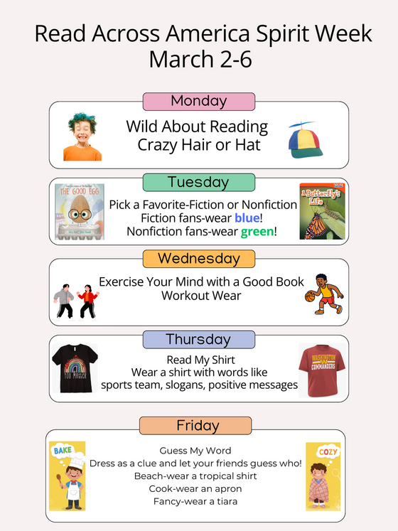 Read Across America Week flyer
