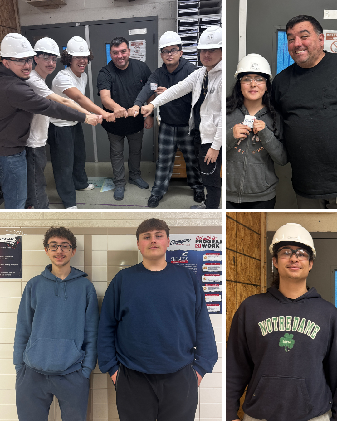 Photo grid of students who won at SkillsUSA