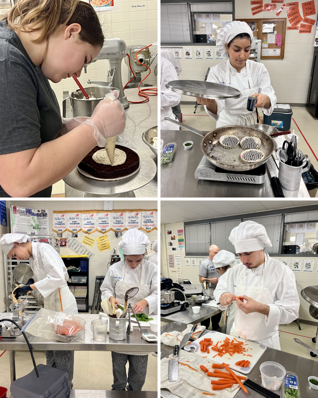 Photos from preparation for ProStart Culinary Competition 