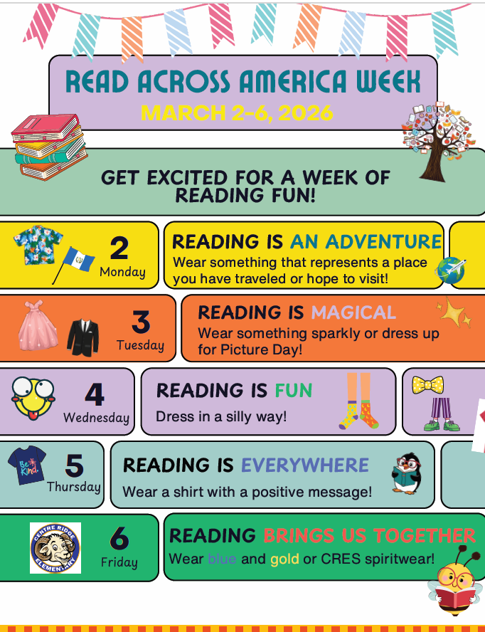Read Across American Spirit week flyer