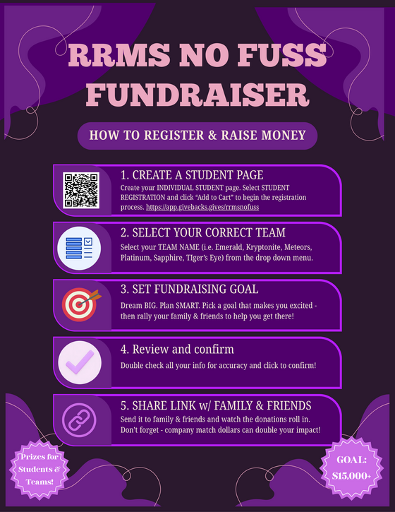 PTA No Fuss Fundraiser Flyer