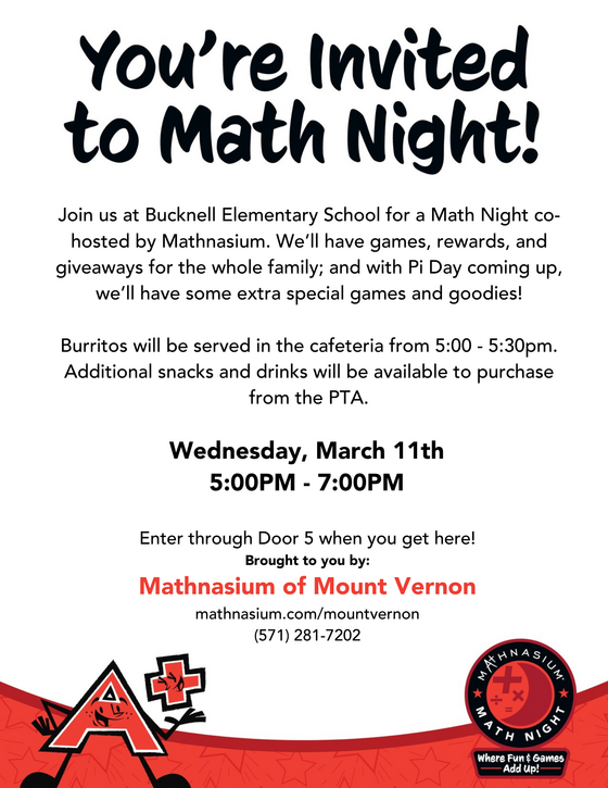 Math Night Flyer
