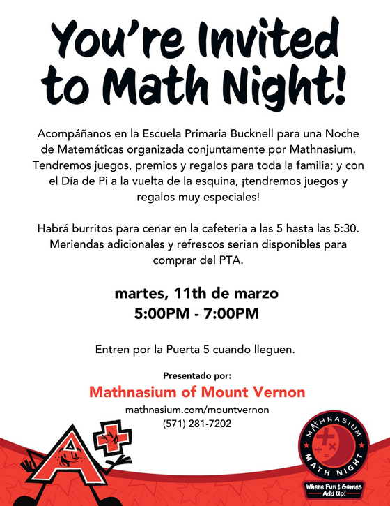 Math Night Flyer