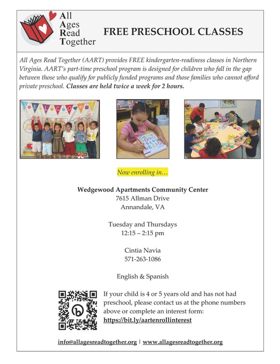 All Ages Read Together- Free Preschool Classes