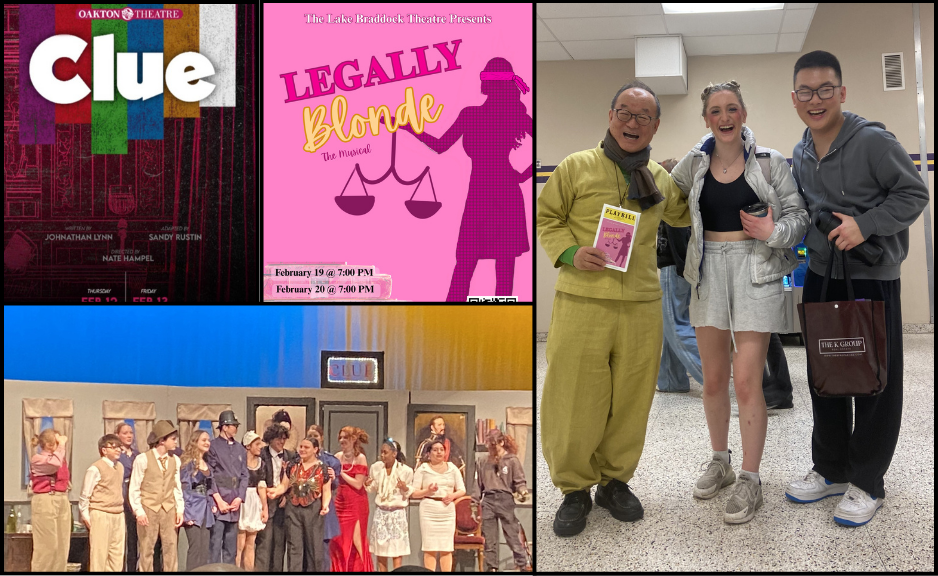 Playbill covers and performers in Clue and Legally blond