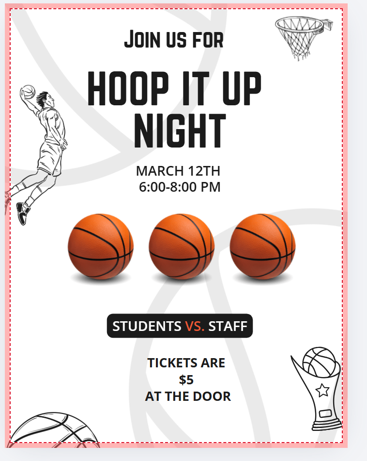 Hoop it up basketball advertisement 
