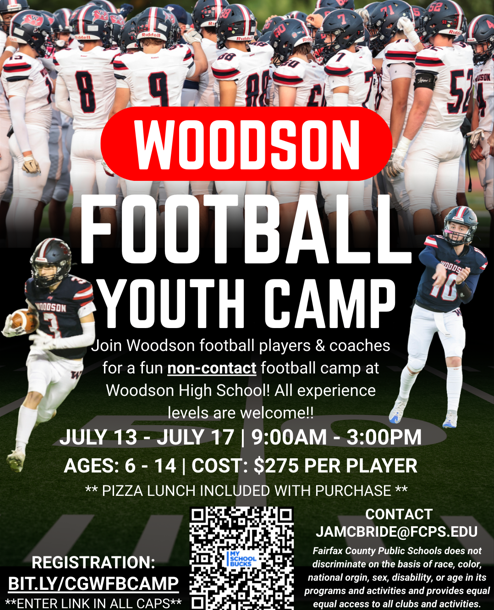 Woodson Football Camp Flyer