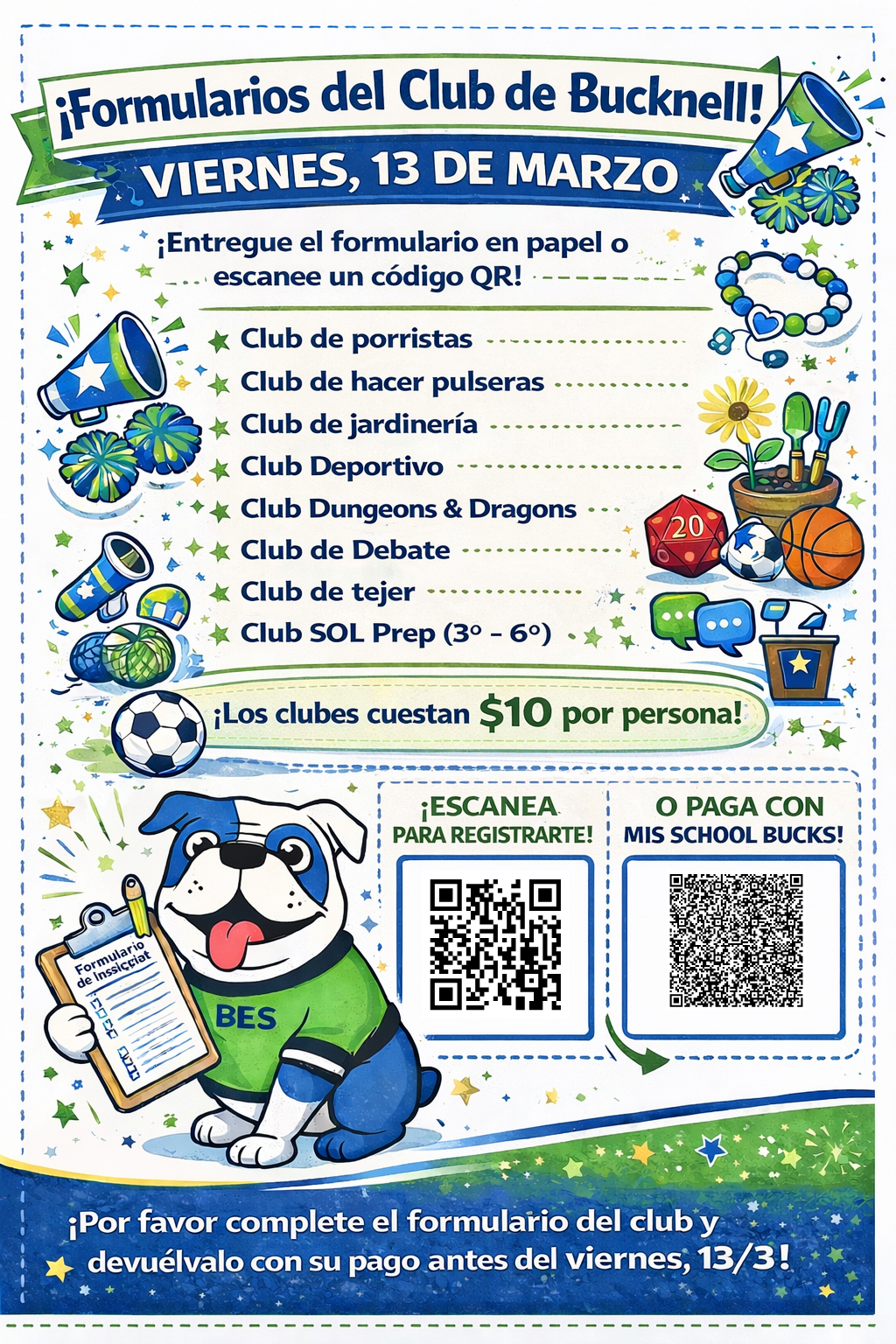 Club Form Sign-Up with QR Code 