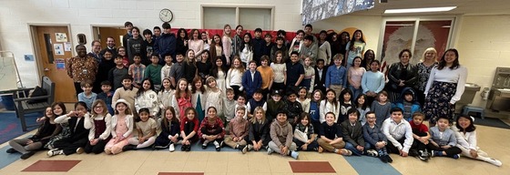 Dr. Anderson and students in the full-time AAP classrooms