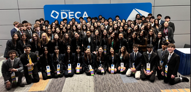 Marketing students at a conference