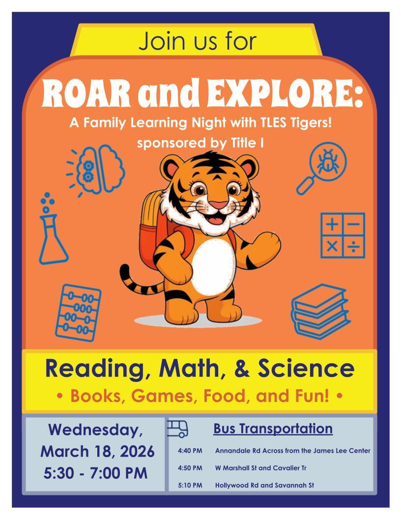 flyer for roar and explore event