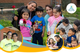 Cluster of children and adjults