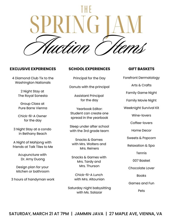 FHES PTA Auction Information