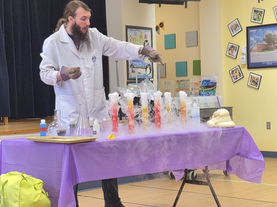 Man conducting science experiments