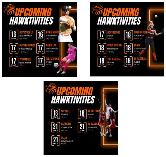 decorative image, upcoming hawktivities.  full text below