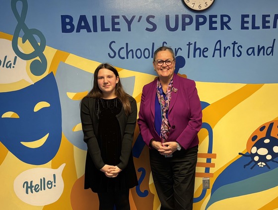 Dr. Reid visiting 5th Grader