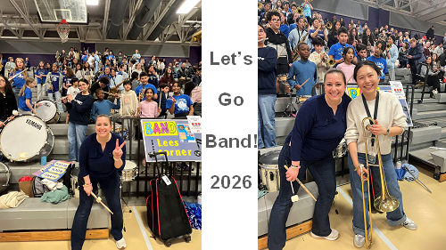 LCES Band at the Basketball Game